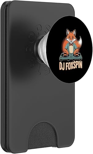 Miniatura 6 de DJ Foxspin Retro Fox - Tocadiscos DJ Club Vibes PopSockets PopGrip para MagSafe