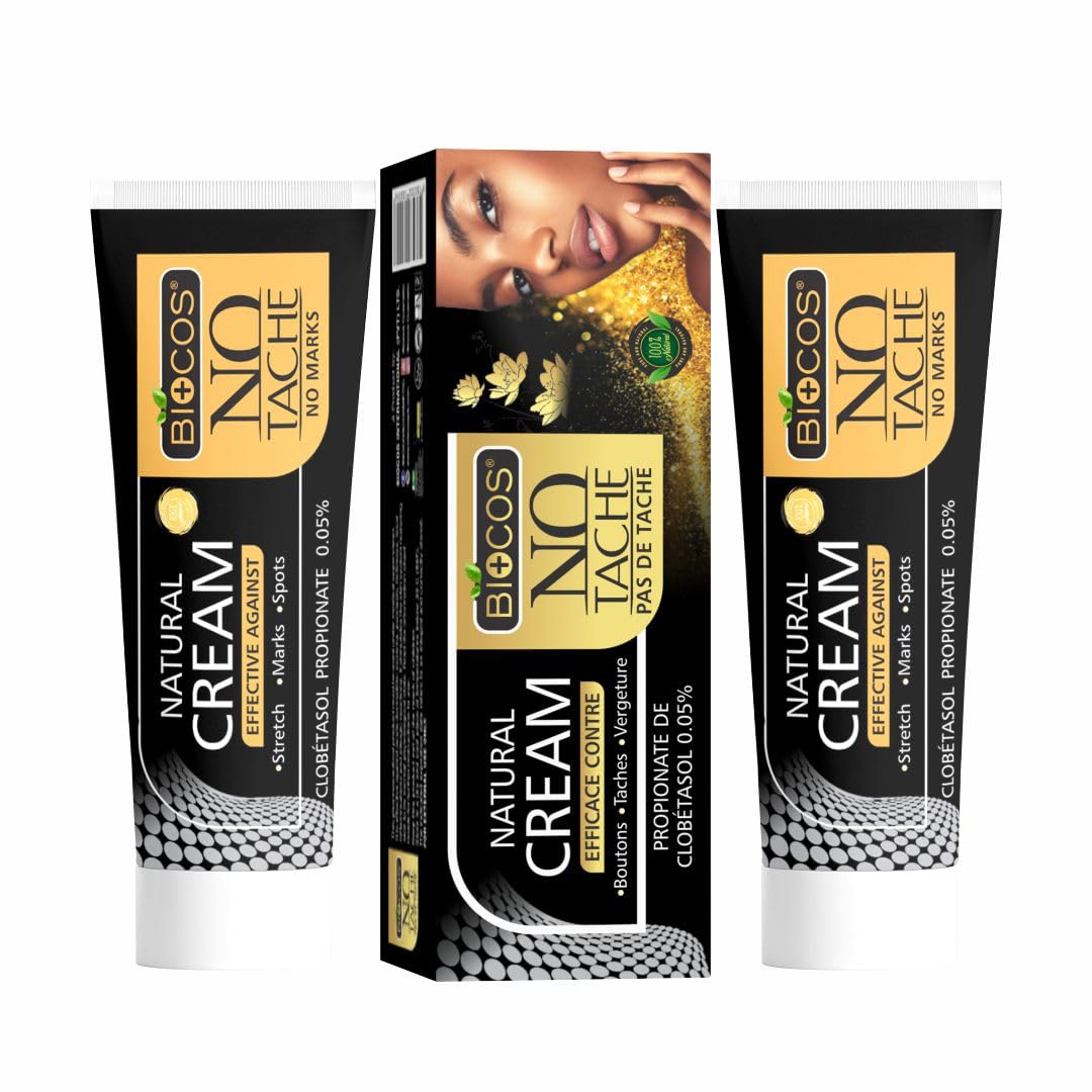 BIOCOS No Tache Skin Relief Cream (Pack of 2) with Azelaic Acid, Allantoin, Gold & Bisabolol – Hydrating Formula for Sensitive Skin – 50g