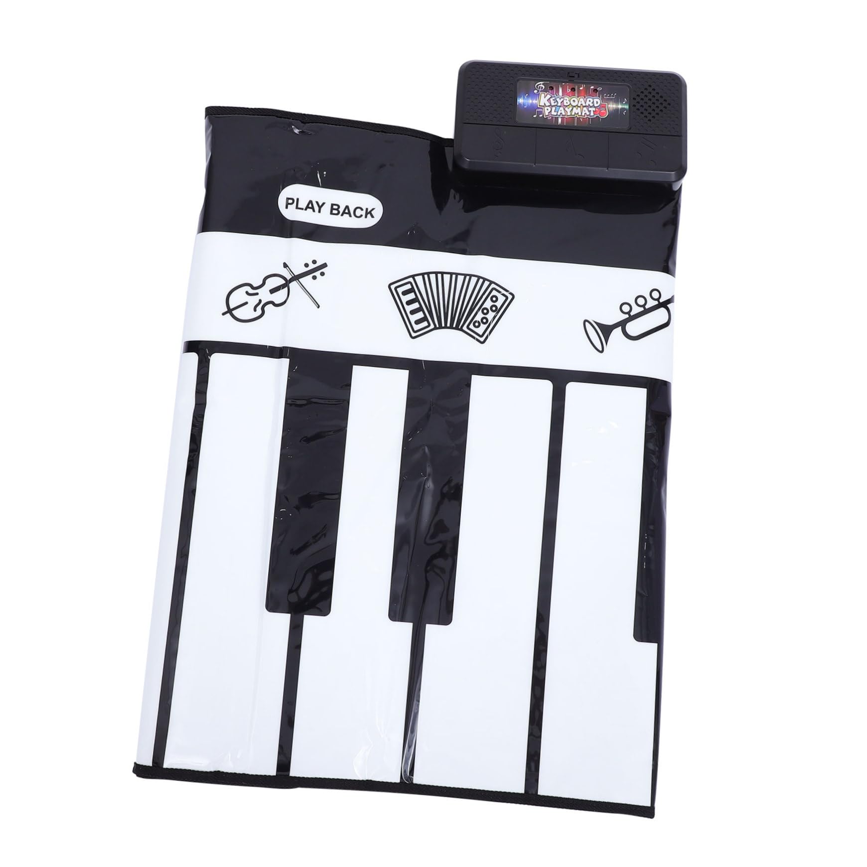 Tappeto Musicale Pianoforte 180x72 Cm 1 Pezzo Bianco
