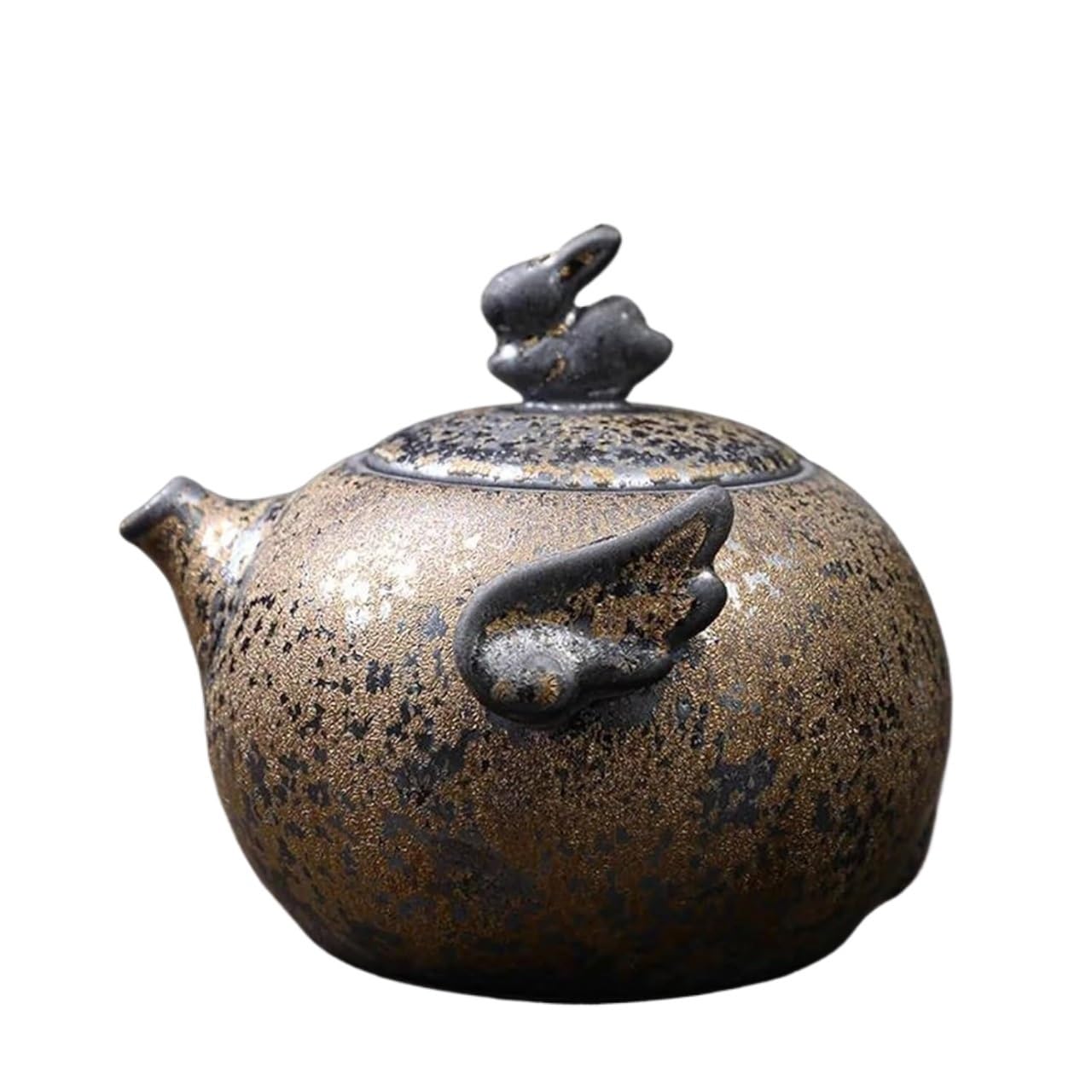 Teiera, set da tè da viaggio, teiera, set da tè pomeridiano, teiera smaltata color ruggine, teiera singola, giapponese retrò, piccola teiera con filtro, teiera manuale, set da tè in ceramica per uso