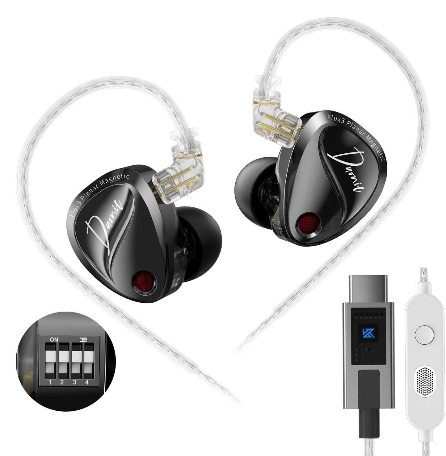 Amazon.co.jp: KZ Duonic イヤホン 有線 タイプc、トリプルマグネット