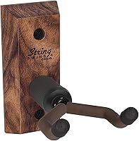 Vista 1 de Colgador de Ukulele de Montaje en Pared de Madera Fabricado en los Estados Unidos o Colgador de Mandolina - Nogal Negro - String Swing CC01UK-BW