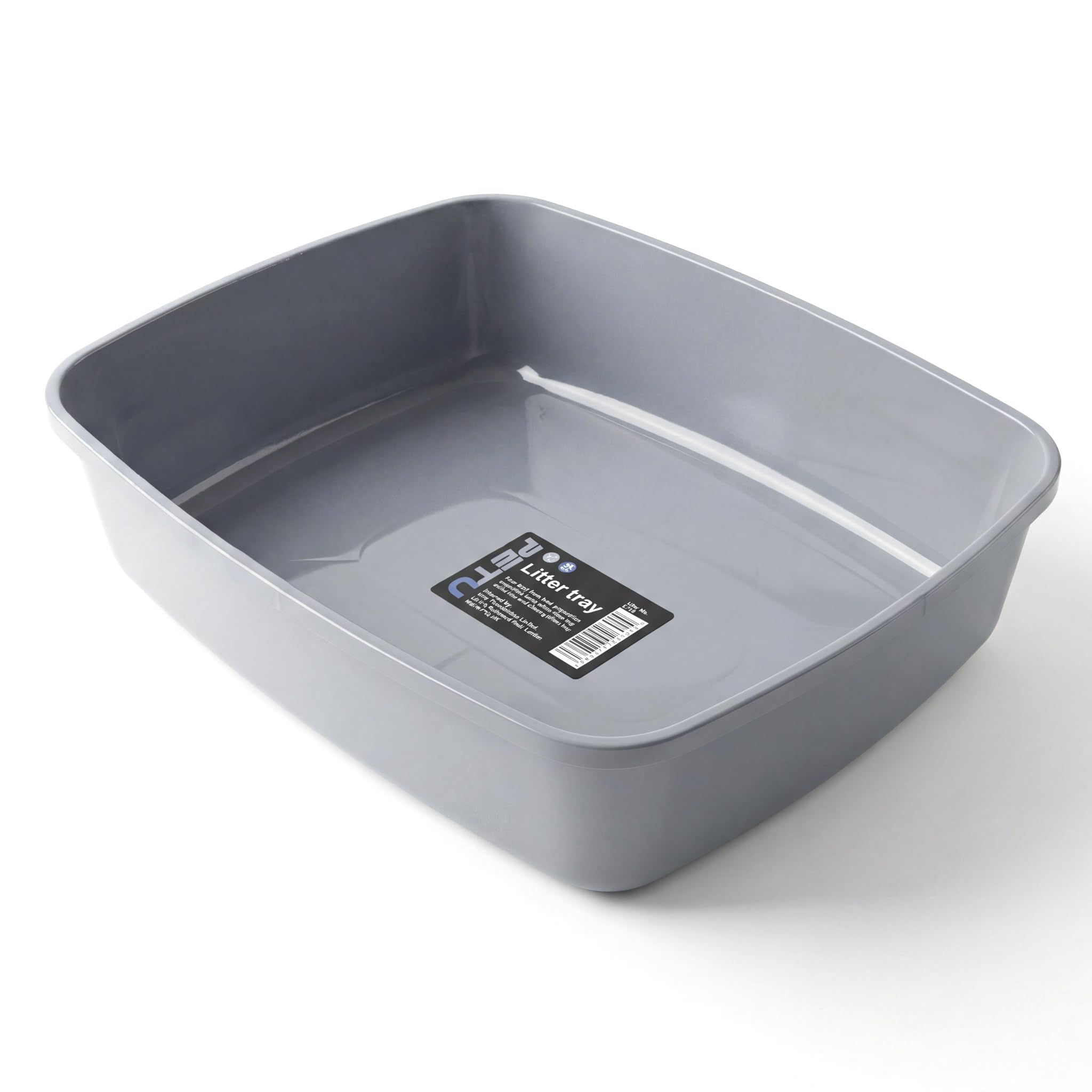 Cat litter Tray, Litter Tray Box, Plastic Cats Open Top Portable Pan Loo Box, Easy Clean Toilet for Cat Kitten Rabbit, 40x30x9 cm