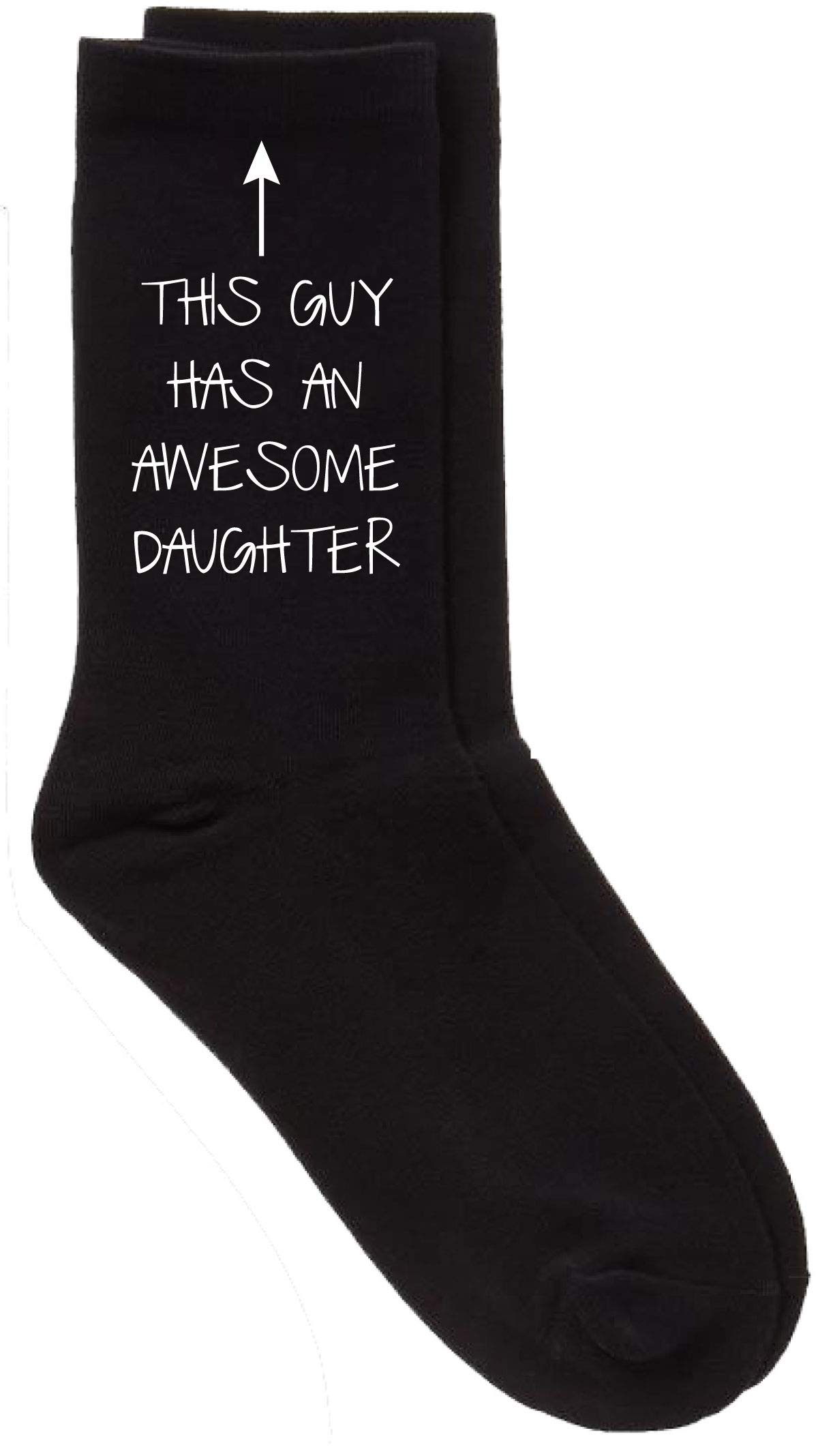60 Second Makeover LimitedMens This Guy Has an Awesome Daughter Black Calf Socks Fathers Day Dad Gift