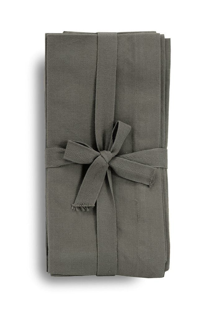Serviette de table 100% coton 50,8 x 50,8 cm gris, linge de table lavable en tissu