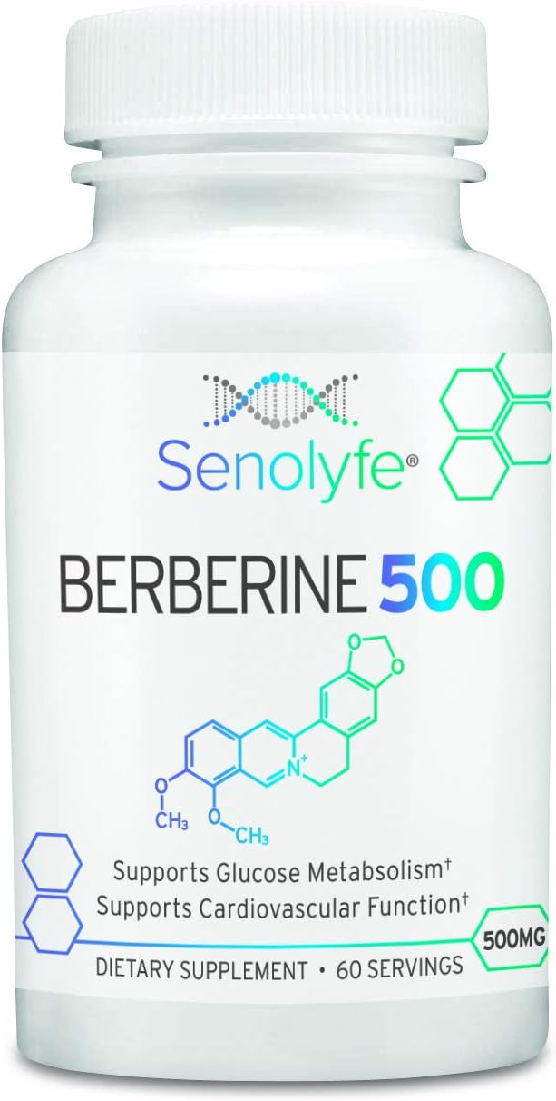 Berberine 500 | 500mg of 97% Berberine HCL - Glucose Metabolism, Cardiovascular Function & AMPK Activator - Anti-Aging & Longevity Support - 60 Servings