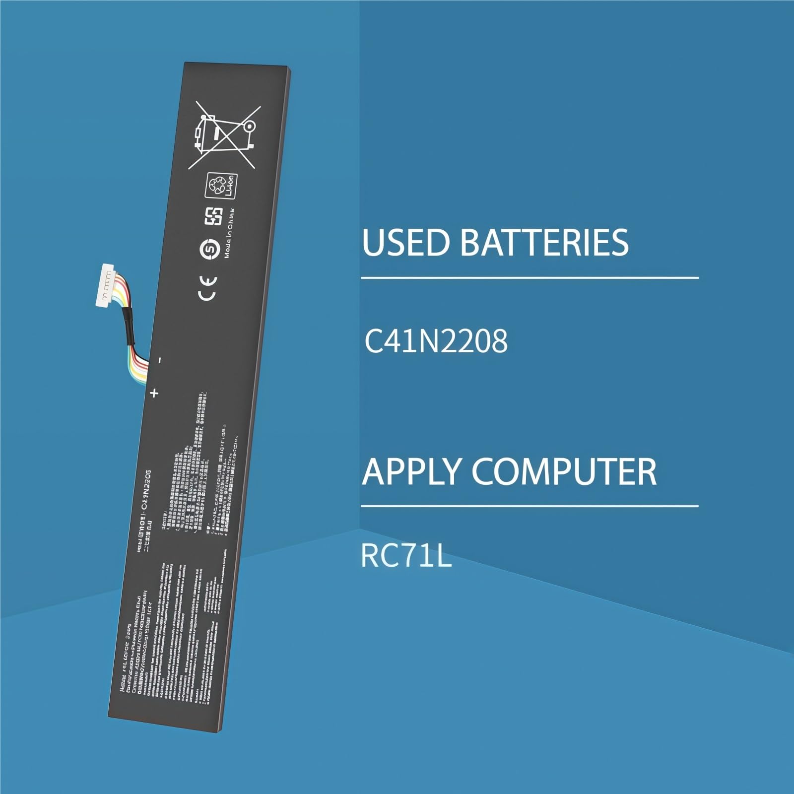 Notebook C41N2208 Batería Compatible con ASUS Actualización De Mod De 74 WH Extendida De La Serie Portátil ROG ALLY Gaming RC71L / PC71L