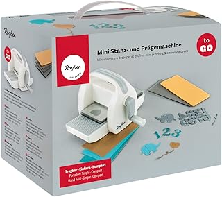 Rayher 60999000 Mini-machine à découper & gaufrer "To Go", 19x9,