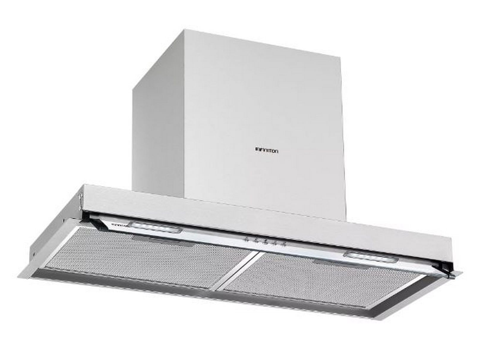 INFINITON Campana Extractora Integrable CMPG-A6035, 587 m3/h, 60 cm, 3 Niveles de potencia de succión, Control de mandos electrónico, Filtros de aluminio, A+, Luces LED, Acabado ACERO INOXIDABLE