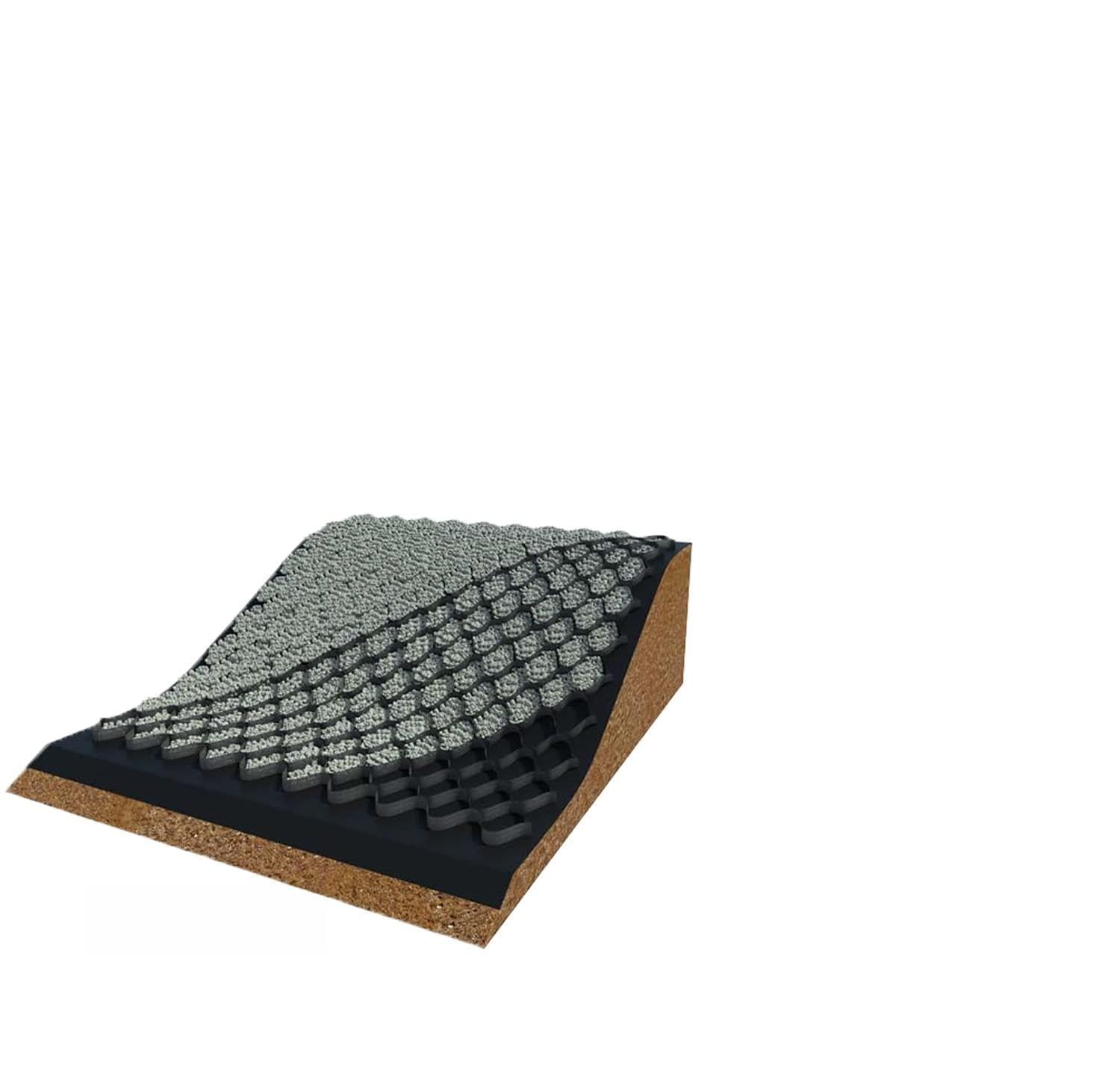Griglia in polietilene per il controllo dell'erosione, per la riparazione di vialetti, stabilizzazione dei pendii, prevenzione di fanghi, 3 x 5 m, disponibile in opzioni di altezza 10 cm