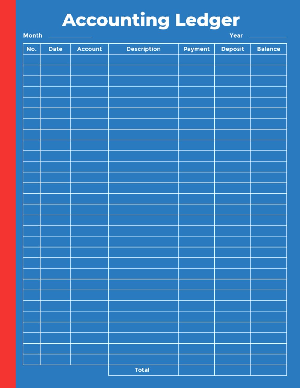 Accounting Ledger Book: Income and Expense Log Book - Simple Record Tracker for Bookkeeping