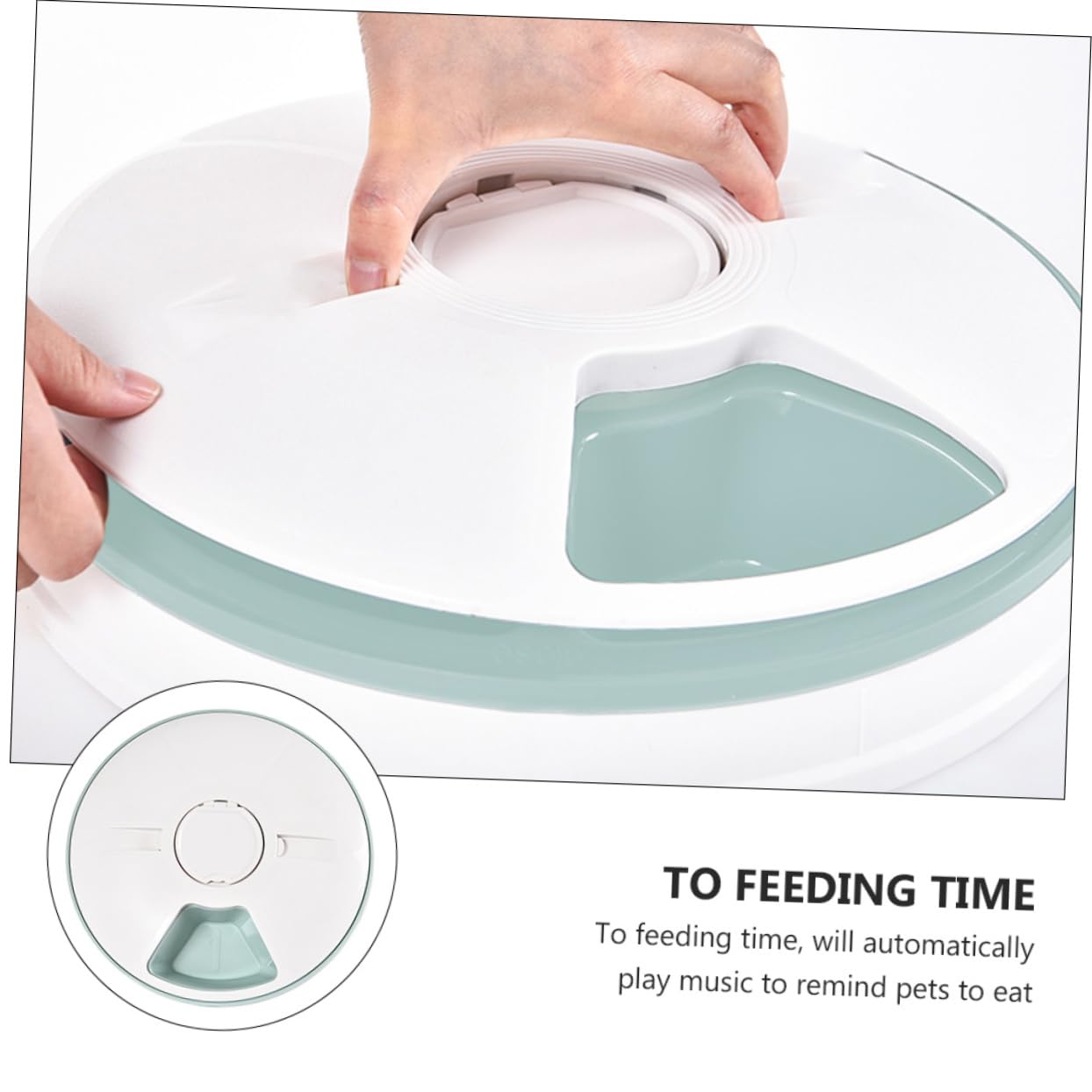 UKCOCO Comedero Automático Tolva de Pienso para Mascotas con Temporizador de 6 Comidas Diseño Desmontable ABS para Perros y Gatos