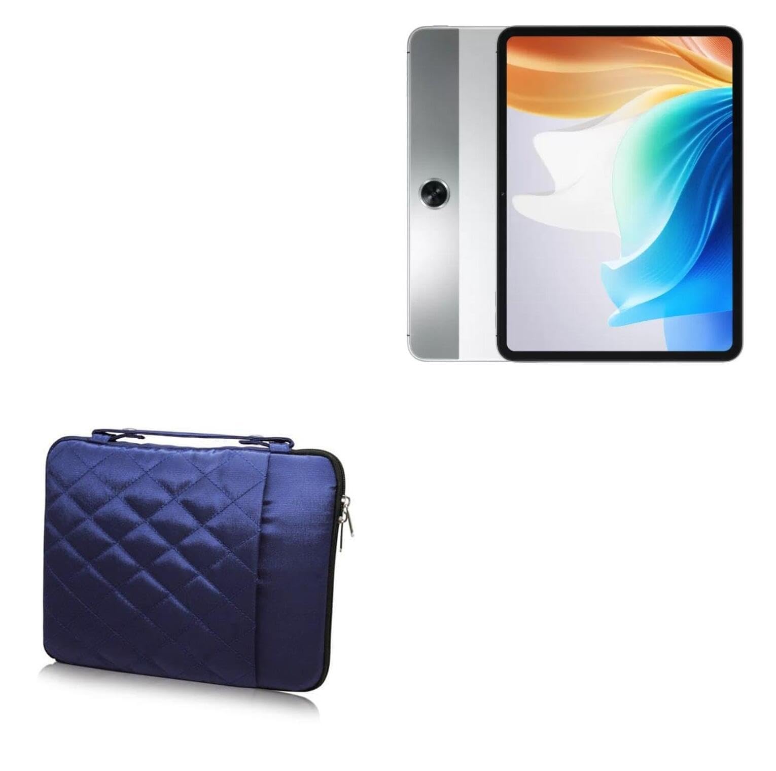 BoxWave Case Compatible with Oppo Pad Air2 - Quilted Carrying Bag, Soft Synthetic Leather Cover w/Diamond Design - Navy