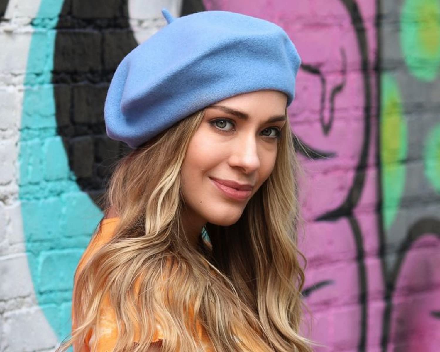 Ventewa Unisex Wool Blend Beret Cap (Raj-YF_Sky Blue_Free Size) - Image 4 thumbnail