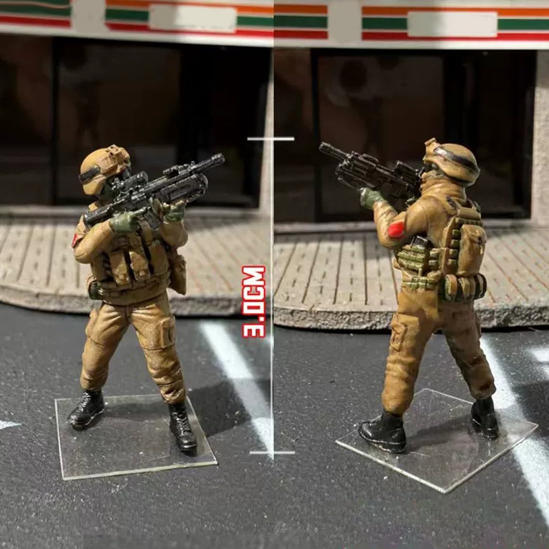 XKlemBauklode Speziell Streitkräfte Actionfiguren Modellbau im Maßstab 1:64, Miniatur Militär Realistischen Army Figuren, Rollenspiele