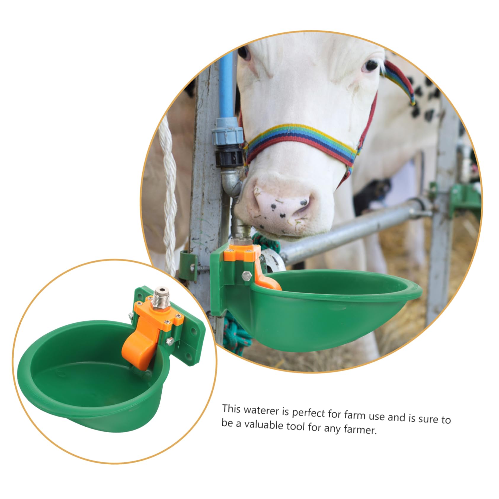 Bebedero Automático de Plástico Resistente para Vacas y Ovejas Gran Capacidad, Superficie Lisa y Larga Duración para Uso en Granjas