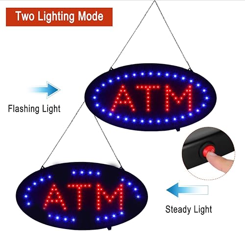 Miniatura 2 de Letrero LED para cajero automático eléctrico para banco, letrero de visualización de cajero automático animado LED, letrero de luz de movimiento con