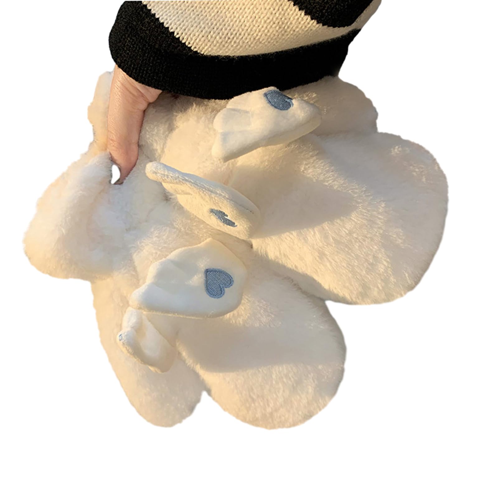 REDYY Women Adorkable Thicken Mitten Flopping Wing Plush Protect From The Cold Cartoon Wing Unisex Full Finger Glove, White