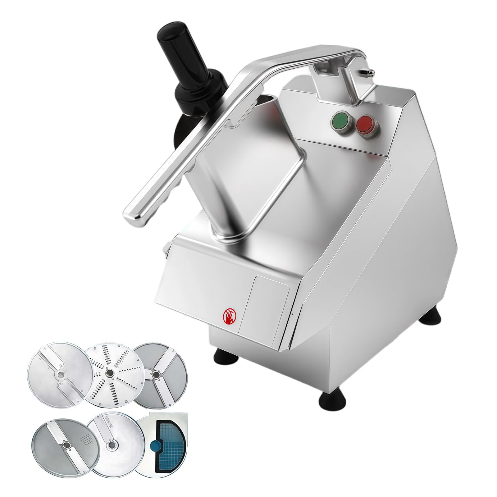 BANGBANGJI Tagliaverdure Automatico Multifunzionale Commerciale da 550 W e Robot da Cucina, tagliafrutta Commerciale, con 6 Lame, tramoggia semicircolare, per cipolle, Patate, cavoli, Lime, Arance