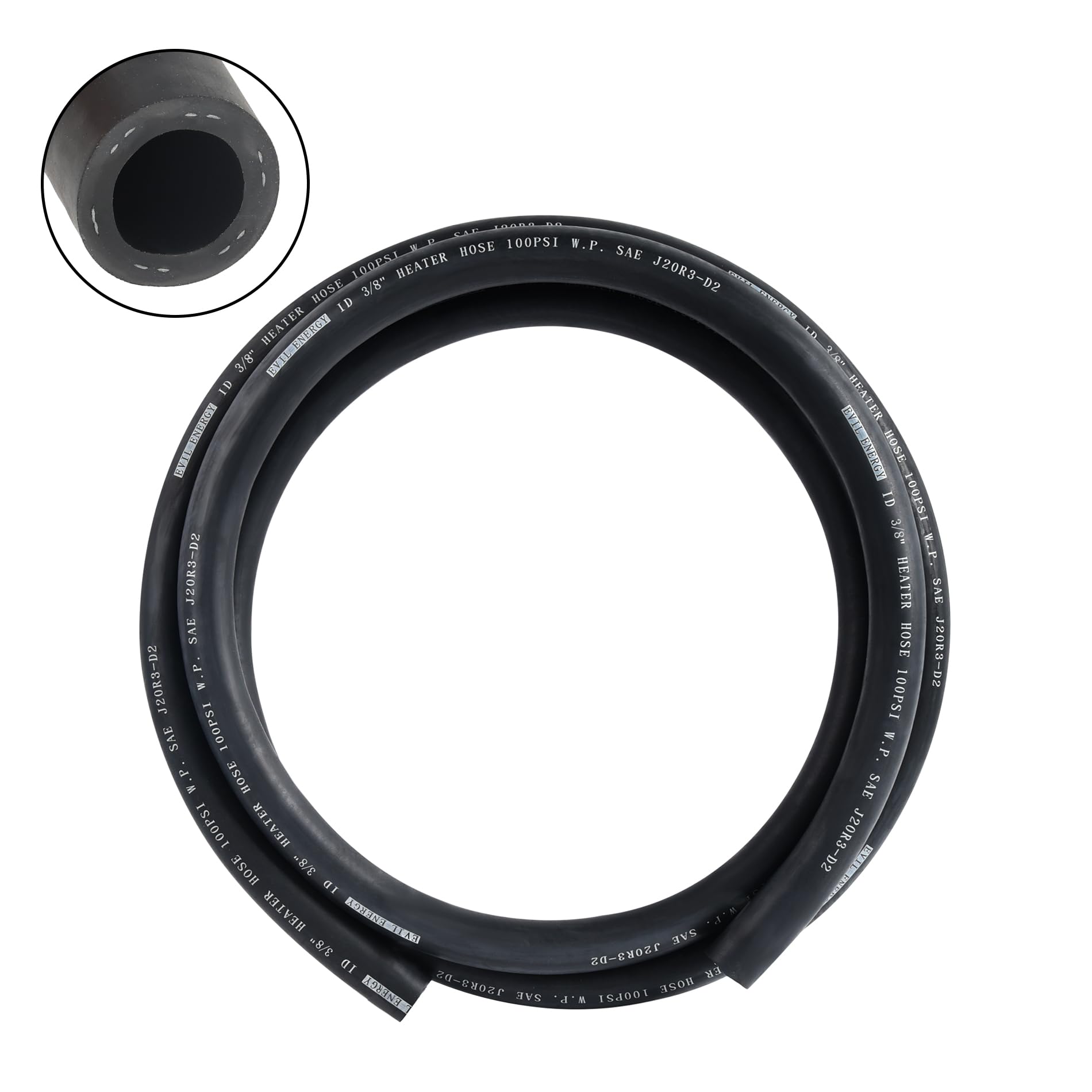 EVIL ENERGY 3/8" Heater Hose Coolant Radiator Straight 100PSI - belts hoses and pulleys automotive | Mubboo