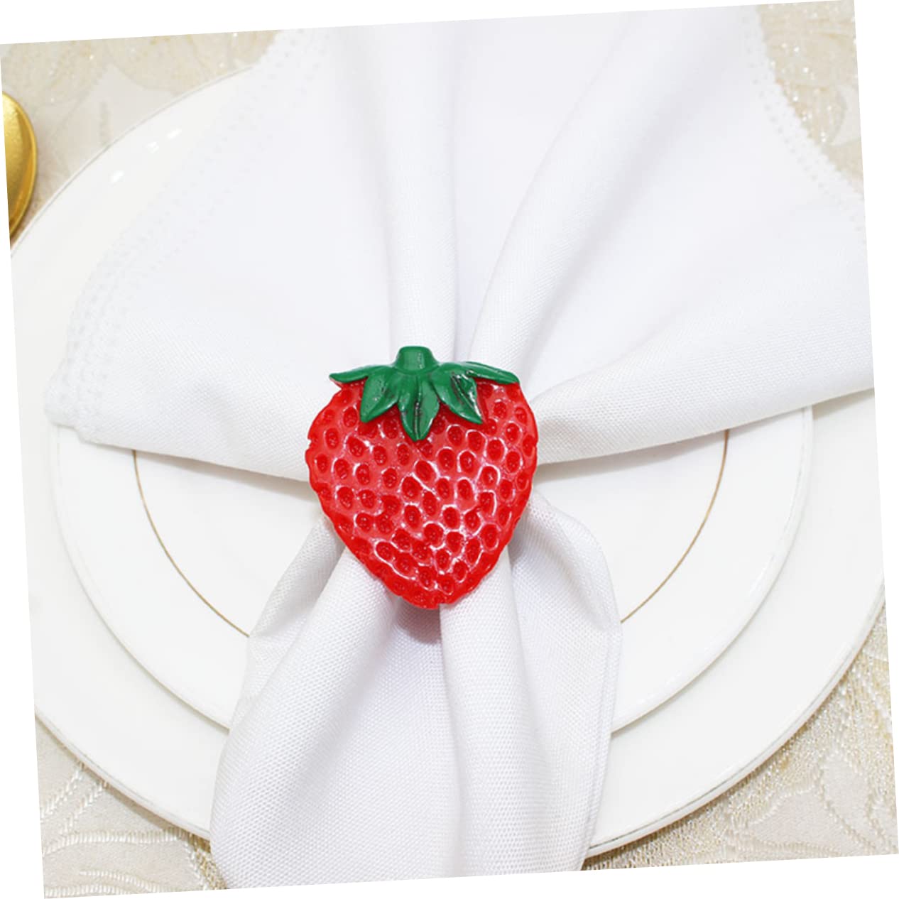 Garneck 16 Pcs Fragola Anello Di Tovagliolo Partito Tovagliolo Fermagli Frutta Tovagliolo Fibbie Anello Di Tovagliolo Per Il Partito Anello Di Tovagliolo Adornare Tovagliolo Fibbia