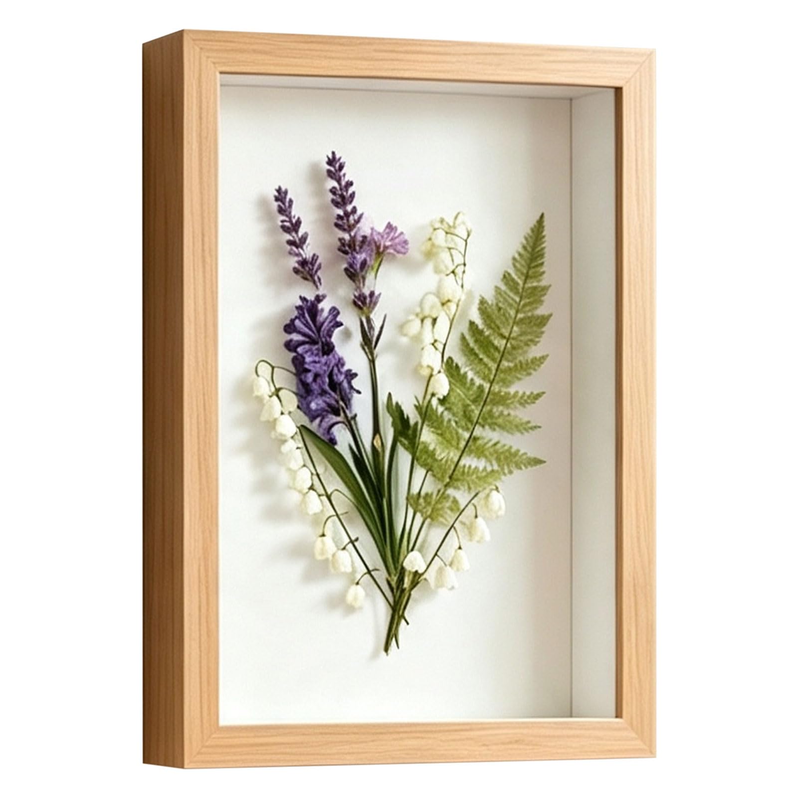 Wooden 3D Shadow Box Frame Set, A4 21x29.7cm Deep Display Photo Frames with Clear Acrylic Front, Freestanding/Wall Mountable for Medals Dried Flowers Wedding Bouquets Handcraft Home Decor