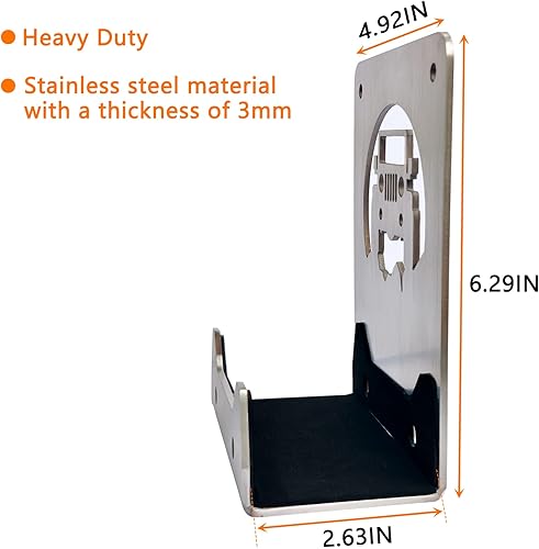 Miniatura 2 de Soporte de colgador de puerta resistente para pared de garaje, gancho de utilidad resistente para almacenamiento de escalera de montaje en pared.