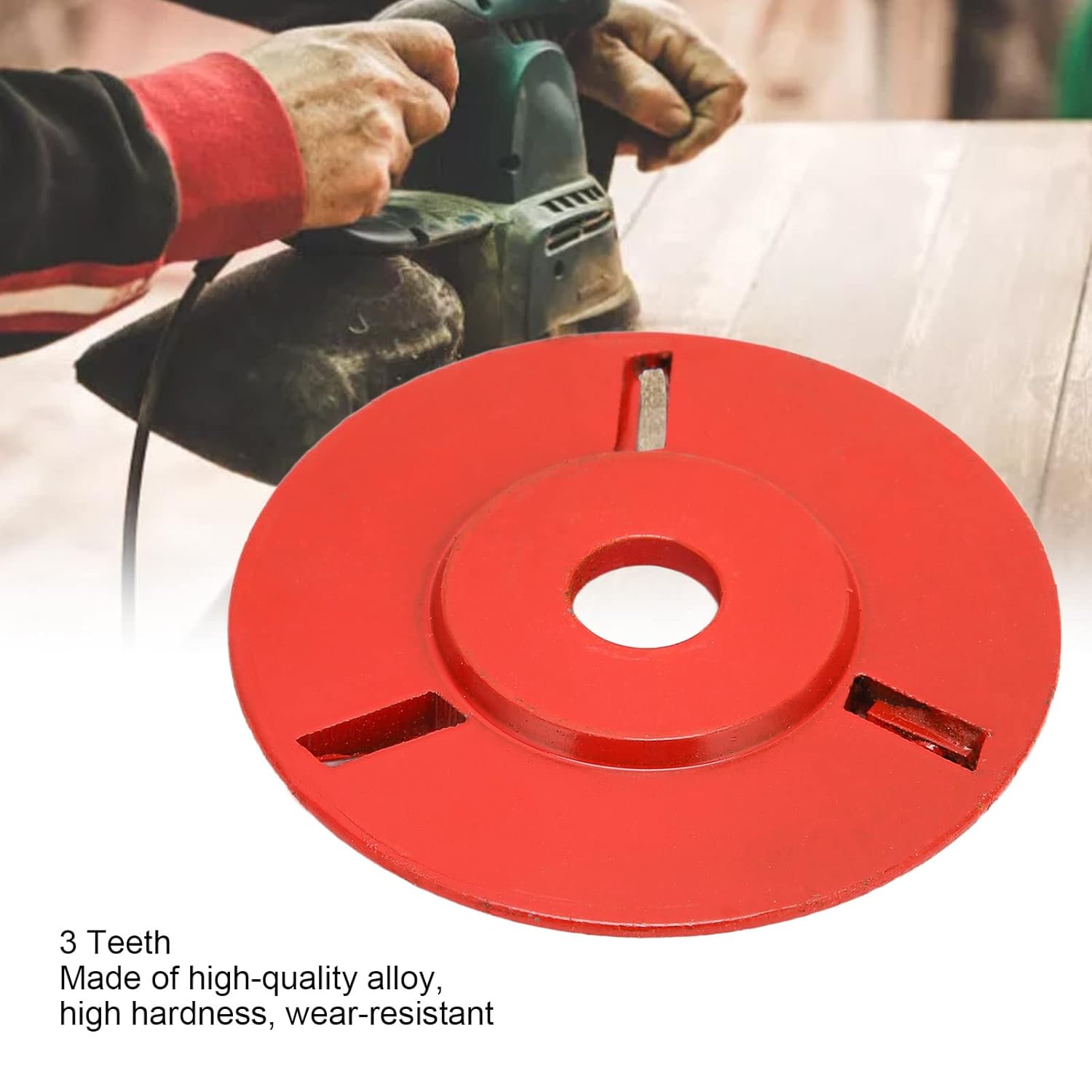 Woodworking Milling Cutter Tools,Three Teeth Power Wood Carving Disc,Wood Turbo Carving Disc for Coffee Table Tea Table Aperture Angle Grinder