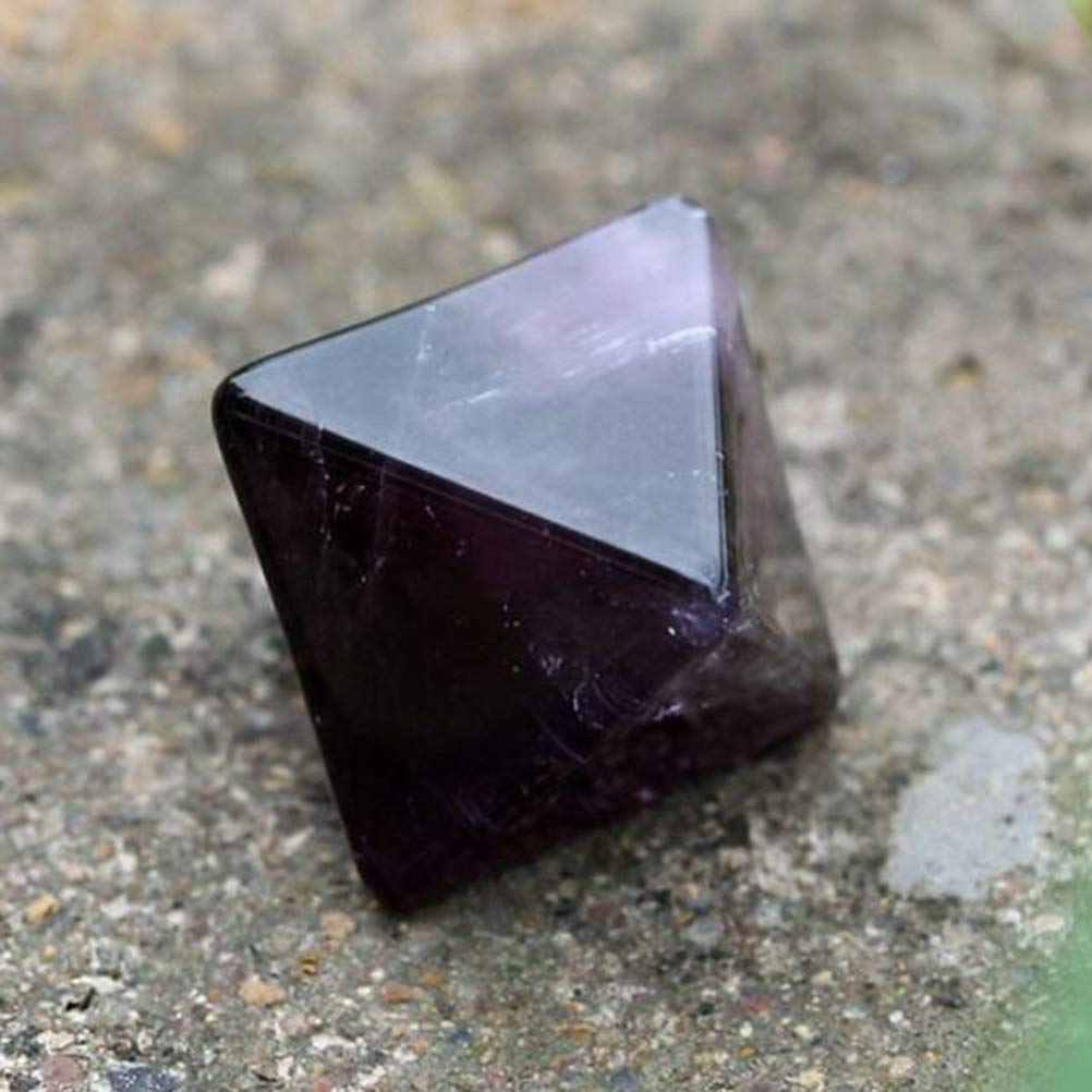 fengshuisale Set di 7 pezzi di ametista platonica con geometria sacra e cristalli di stella Merkaba, set W3486