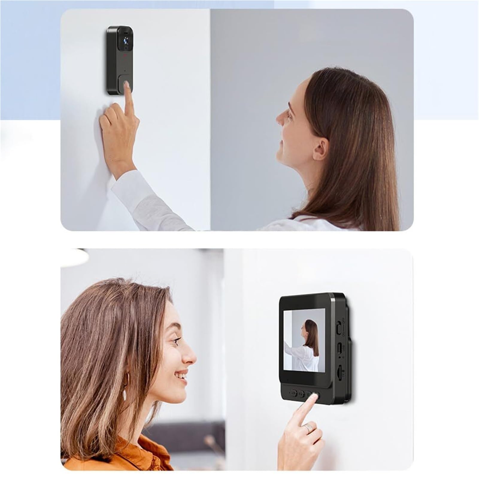 Mothdust Interphone Video sans Fil Sonnette Ecran HD Vision Nocturne