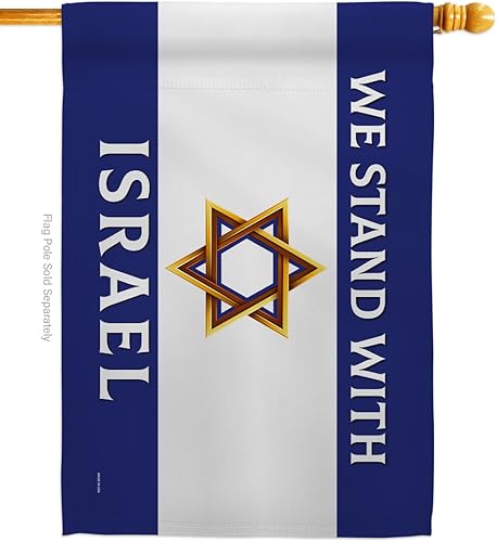 We Stand with Israel - Tapiz para colgar en la pared, hogar, porche, dormitorio, residencial, bandera de Israel, para campamento al aire libre,