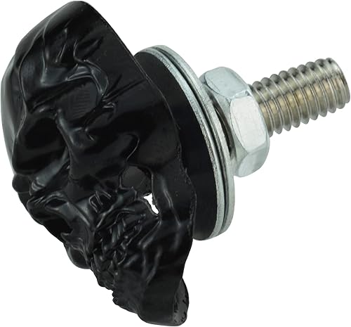 Miniatura 4 de Abfer Juego de tornillos de cráneo para matrícula, antirrobo, marco de tornillo, ajuste decorativo para la mayoría de vehículos, motocicletas,