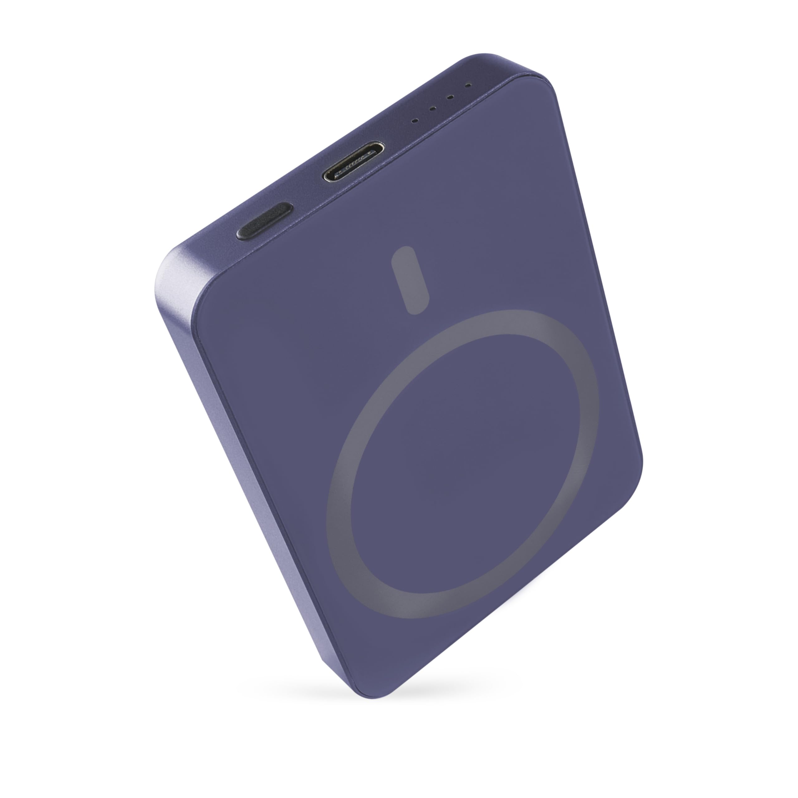 EMOS - Powerbank 5.000 mAh WI 522 con imán - Batería externa magnética con paso y carga inalámbrica - Salida USB-C incl. cable de datos USB - para iPhone, iPad, relojes inteligentes - azul