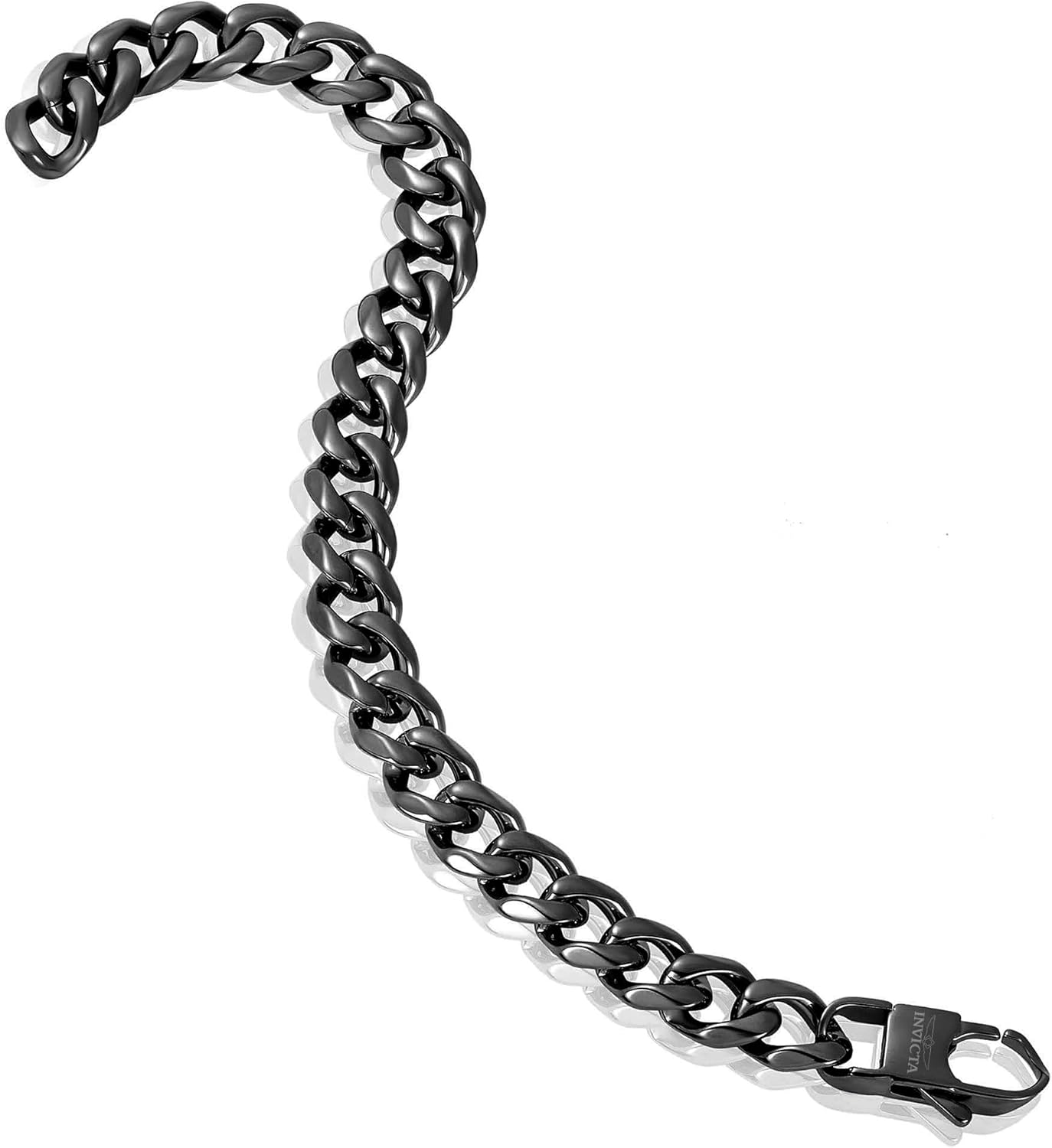 Invicta Bracelet for Men, Stainless Steel Curb Link Chain Jewelry, 8.5mm-11.5mm, 8.5"-9" - Image 5