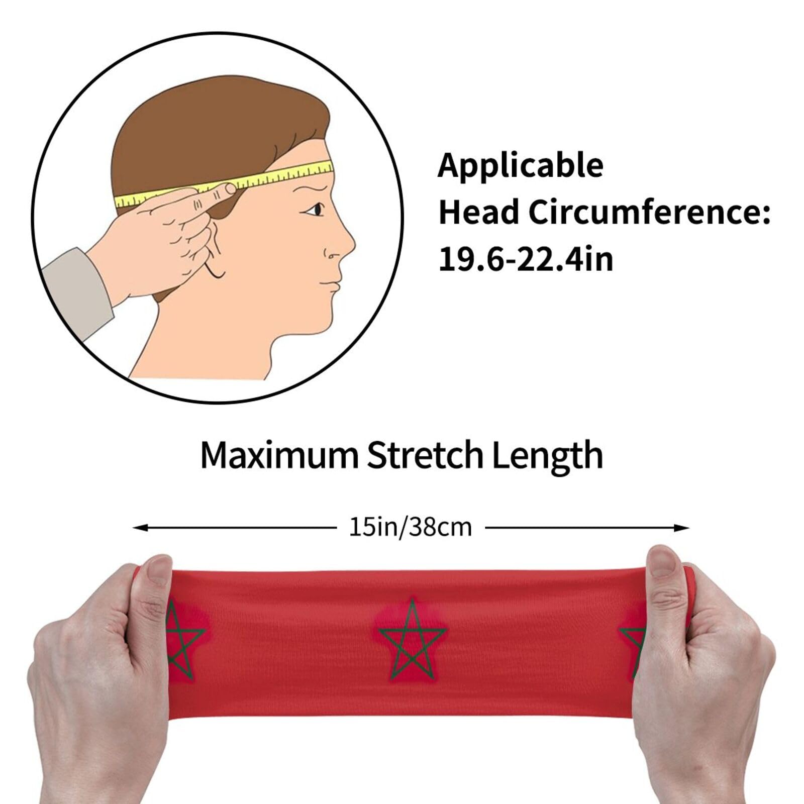 Marokko Vlag Kaart Vrouwen Mannen Nek Sjaal Magic Hoofdband Warmer Hoofddeksels Multifunctionele Gezichtsdecoratie Voor Tennis Voetbal Running