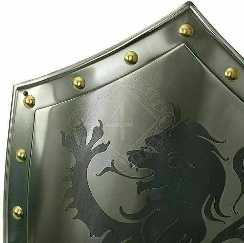 Miniatura 2 de THOR INSTRUMENTS 28" Medieval Knight Battle Armor Shield Metal Artesanal Decoración Réplica
