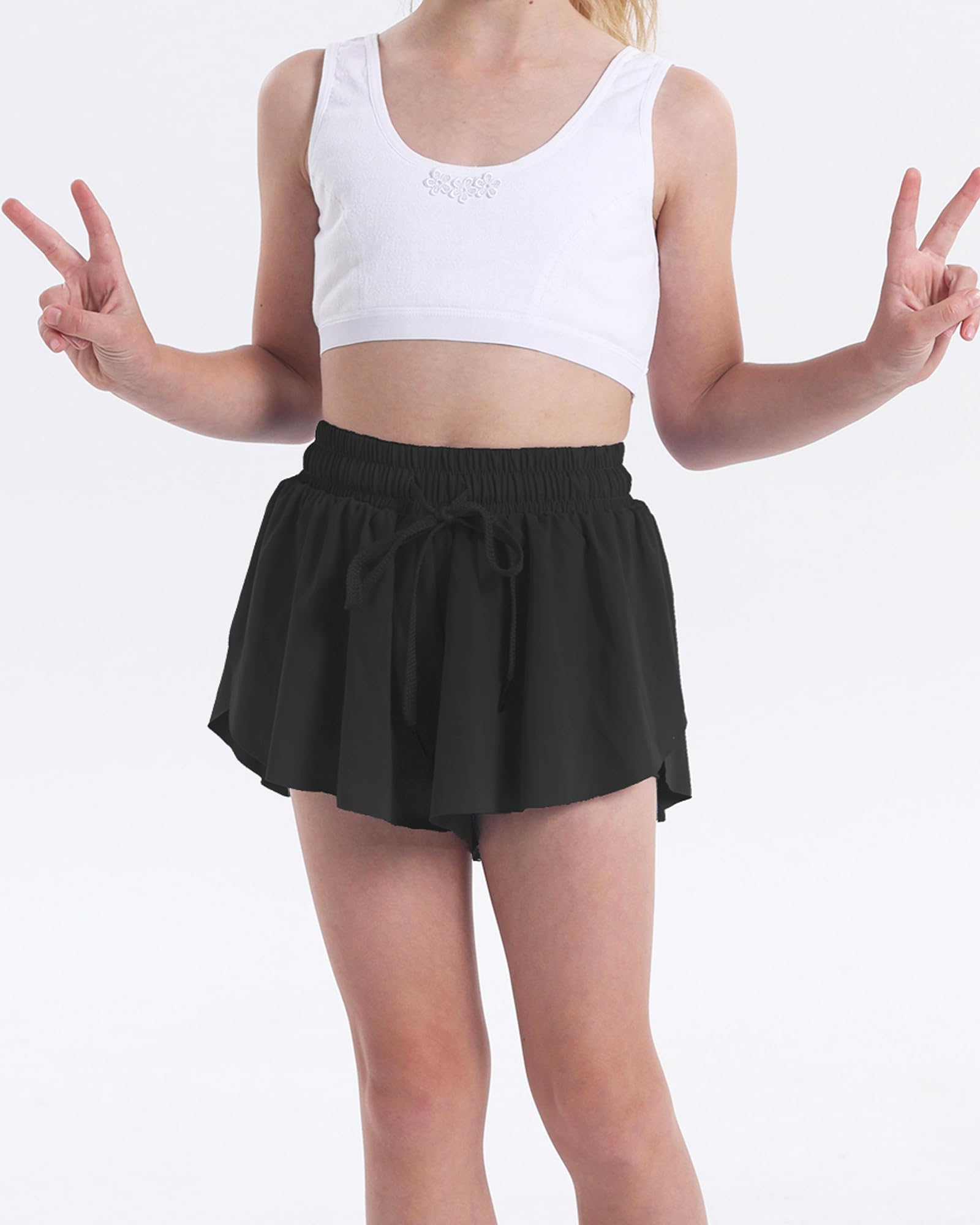 3 Pack Butterfly Flowy Shorts Skirts for Girls Tennis Cheer Stuff Athletic Preppy Running Sports Skirt for Teen Girls