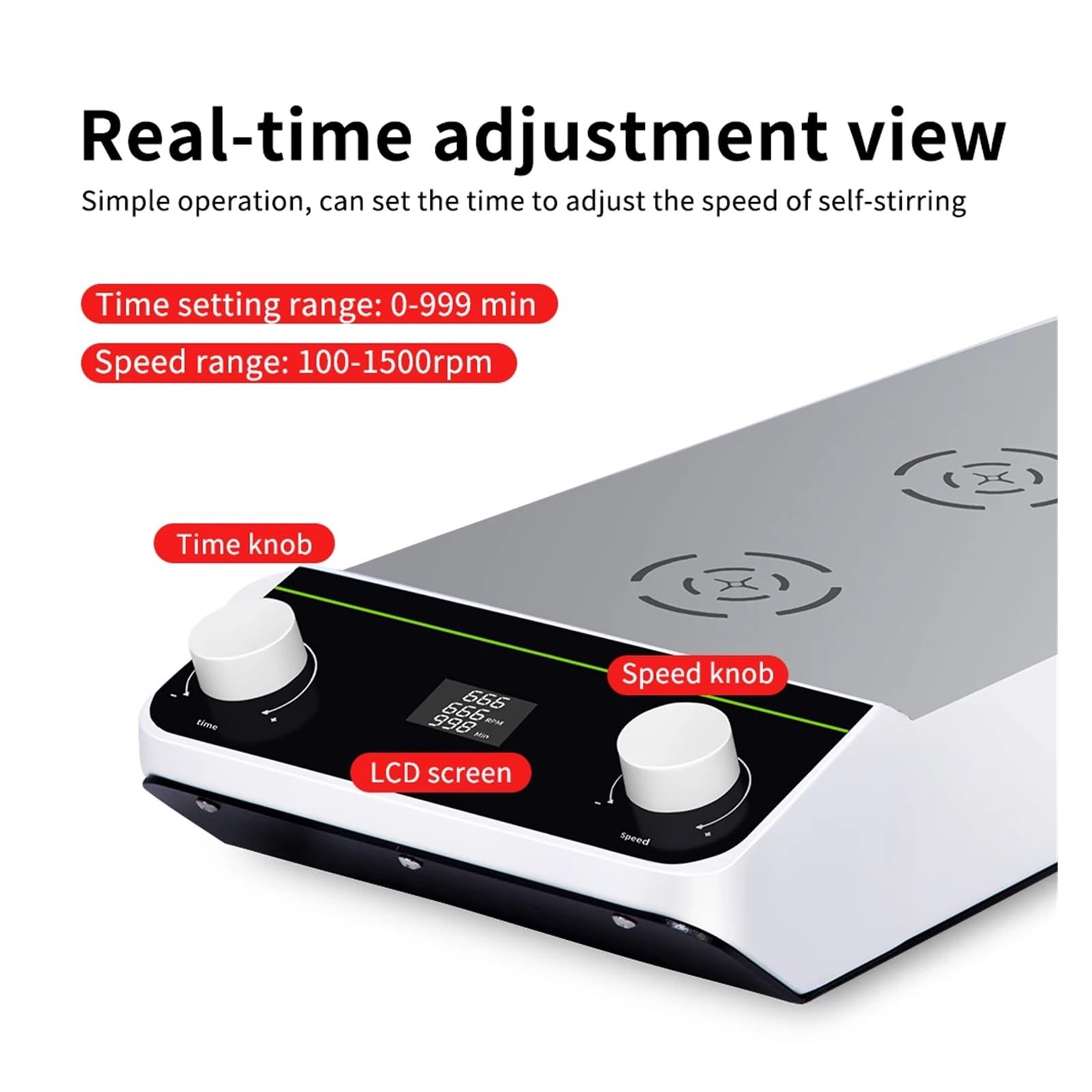 Agitatore Magnetico Multiplo Con Display LCD Da 3 Posizioni Da 1000 Ml Agitatore Da Laboratorio Con Barre Di Agitazione Velocità Regolabile 100-1500 Giri/min Attrezzatura Da Laboratorio