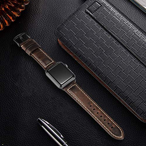 HUAFIY Leather Strap for Apple Watch Strap 49mm 45mm 44 mm 42 mm - Image 4