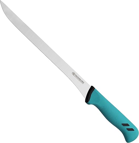 YOUSUNLONG Cuchillo para rebanar Cuchillo de jamón 10" (254 mm) - Hoja de acero de molibdeno de alto carbono - Cortador de carne y jamón estilo