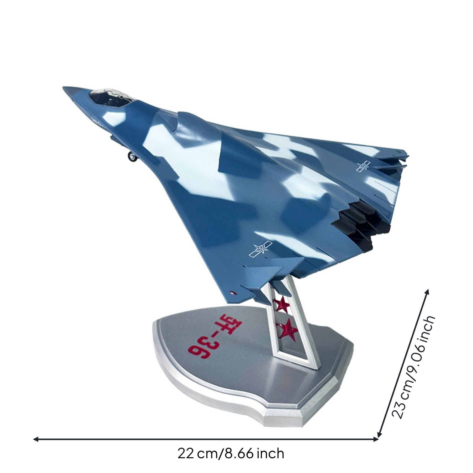Modellino di Aereo da Caccia Preassemblato Modellino in 1:100 Militare Modello di Aereo con Espositore per Collezionisti, Vetrina, Scrivania