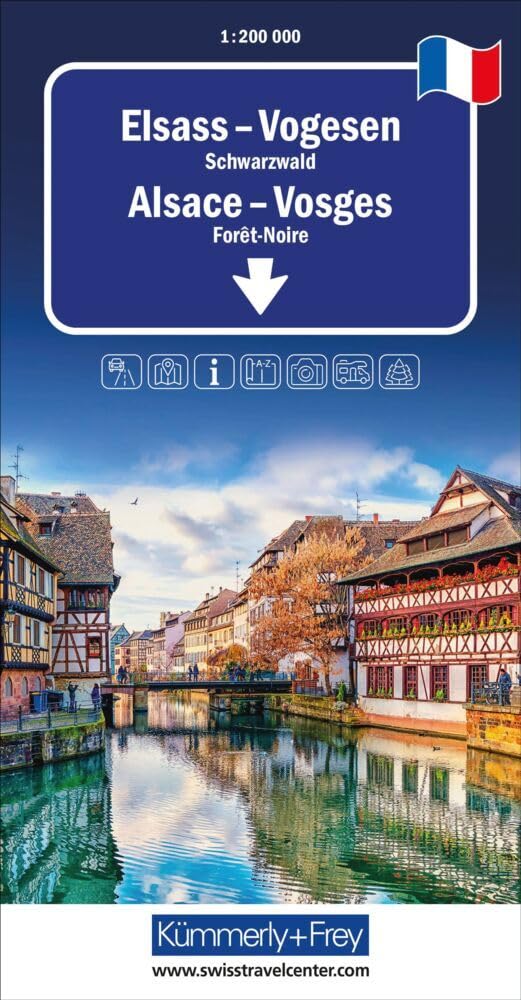 Alsace / Voges / Black Forest: Mit Schwarzwald. Inkl. Stadtpläne, Ortsverzeichnis und Reiseinformationen (Regional maps - France)