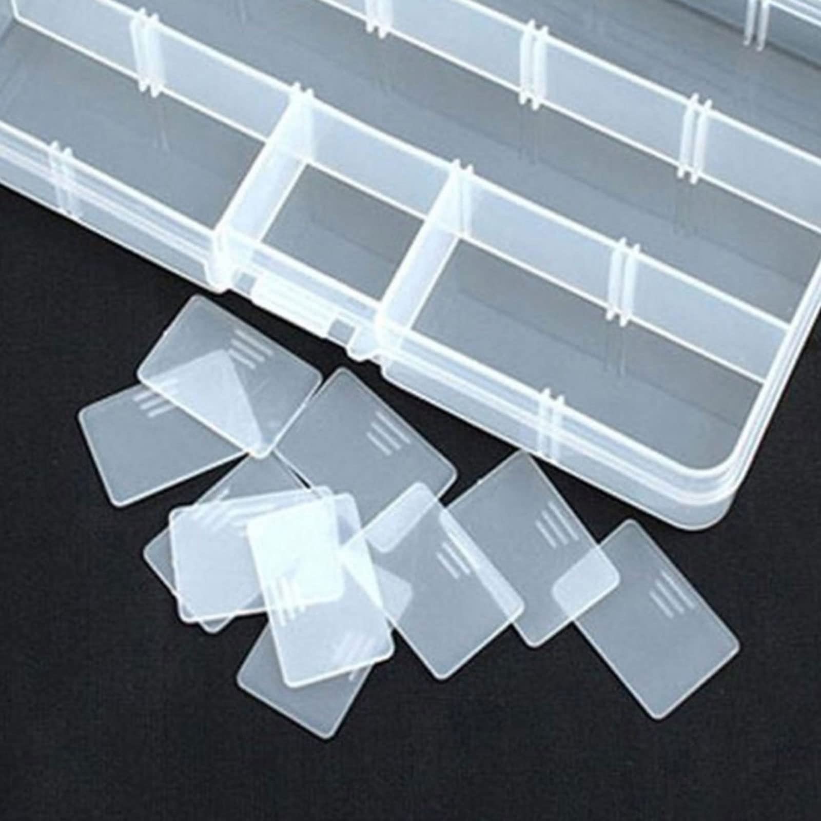 Scatole di immagazzinaggio creative scatola di immagazzinaggio con divisori rimovibili oggetti di valore gioielli contanti scatola di plastica trasparente organizzatore contenitore di