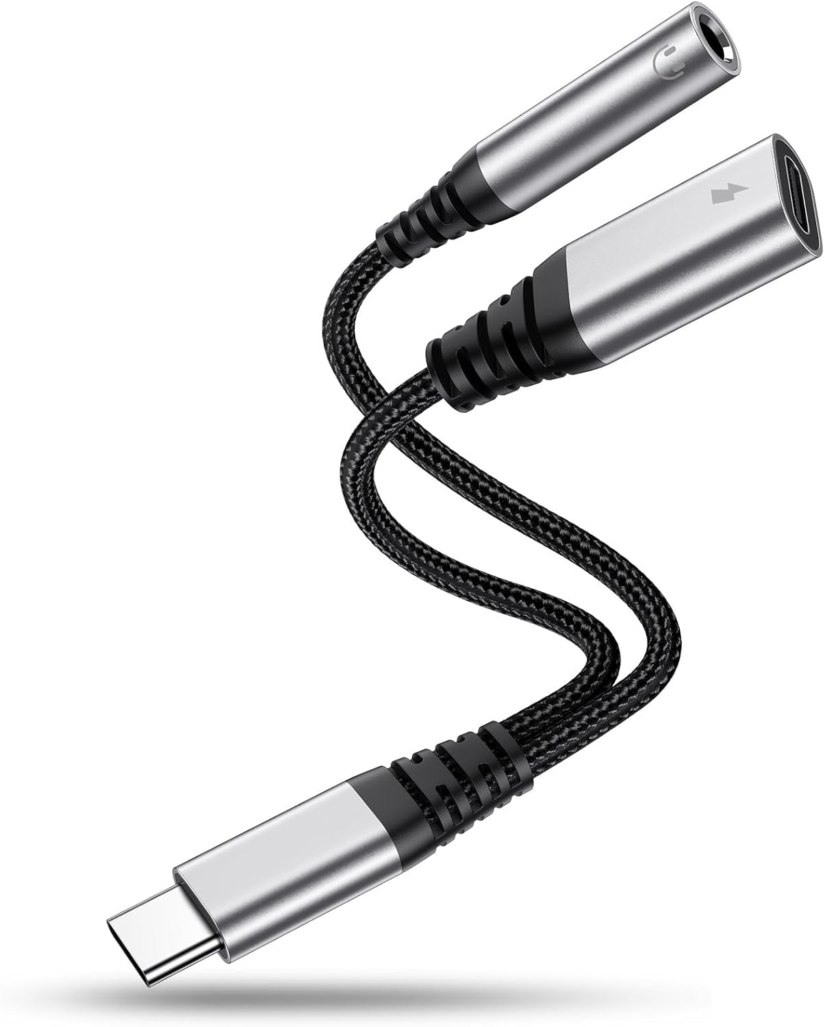 USB C auf Klinke 3,5mm Adapter, 2 in 1 Kopfhörer Adapter und Laden, USBC zu Schnellladung Aux Audio für iPhone 17 16 15 Plus Pro Max, iPad Pro Air Mini, Samsung S25 S24 S23 S22 S20 Ultra, Google usw