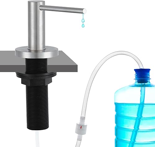 Miniatura 7 de Gappo Dispensador de jabón mejorado para fregadero de cocina, níquel cepillado, bomba de encimera de acero inoxidable, dispensador de jabón