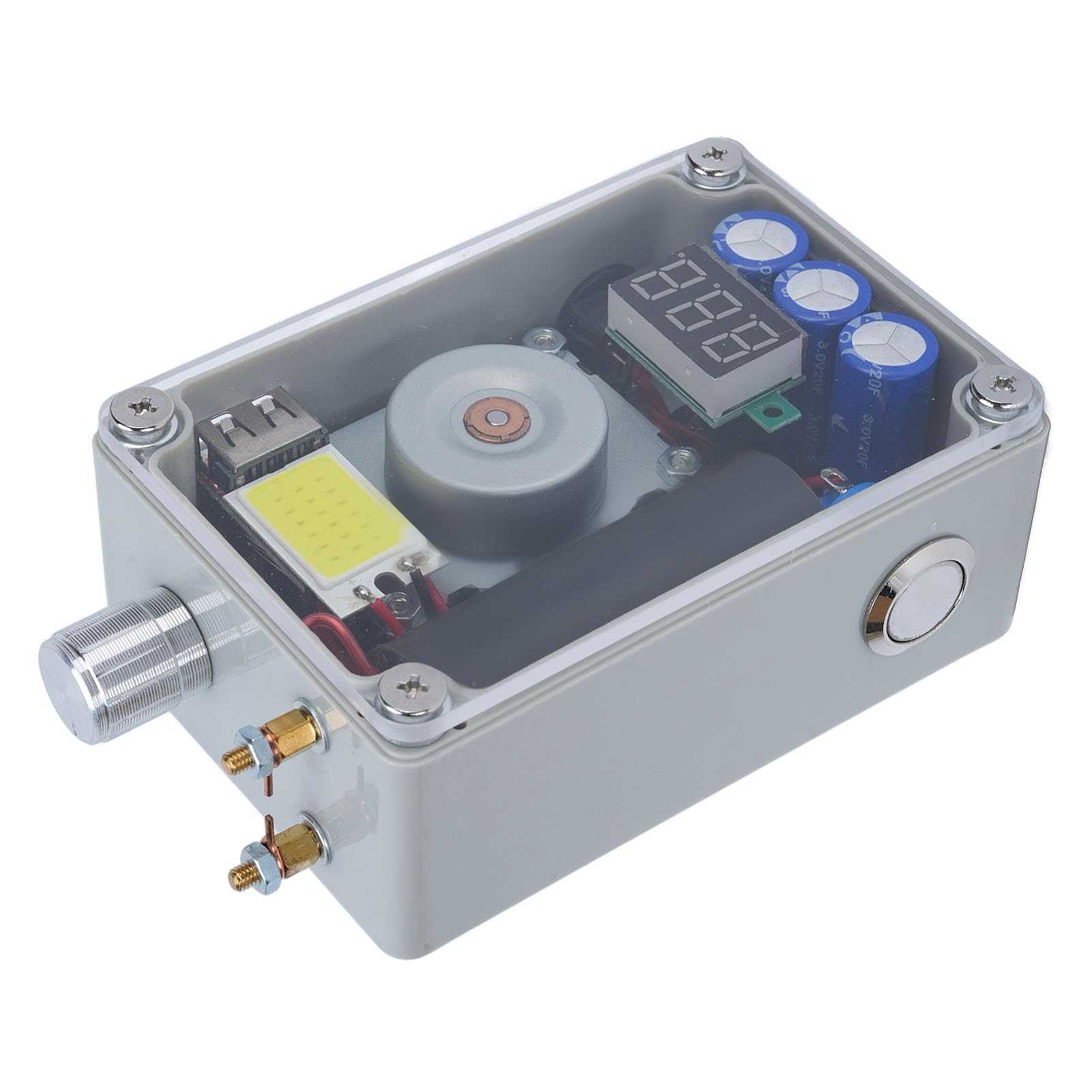 SIXRUN Generador de Manivela, Material de Hierro, Cargador USB de Emergencia con Luz COB, Energía para Acampar y Uso Al Aire Libre