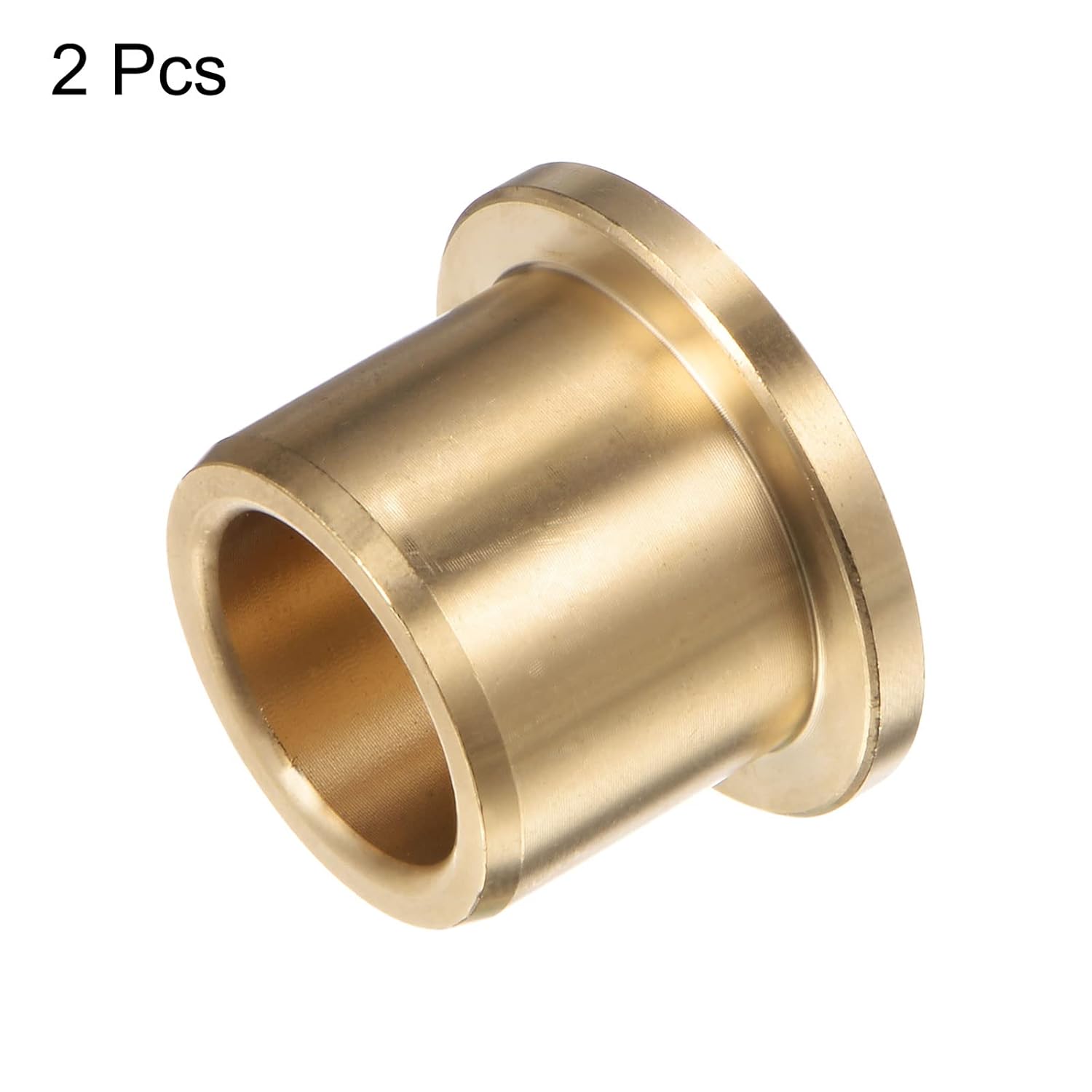 HARFINGTON 2pcs Flange Bearing Sleeve 16mm Bore 22mm OD 20mm Length 3mm Flange Thickness Bronze Bushing Self-Lubricating Bushings Sleeve for Industrial Equipment
