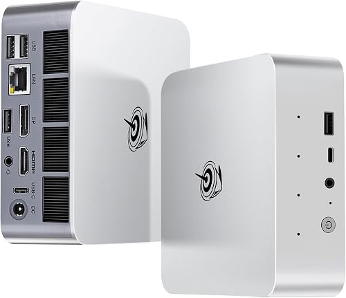 Beelink SER8 Mini PC, AMD Ryzen7 8745HS up to 4.9GHz(8C/16T),Mini Computer 32GB DDR5 RAM/1TB PCIe4.0 SSD/AMD Radeon 780M 12core 2600MHz Support 4K Triple Display/WiFi 6/BT5.2/2.5G LAN/HDMI+DP/USB4