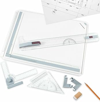Adjustable Angle System Drawing Board 51X37cm for Students Engineers Artists and Architects - A3 Drawing Board with Parallel Motion Accessories