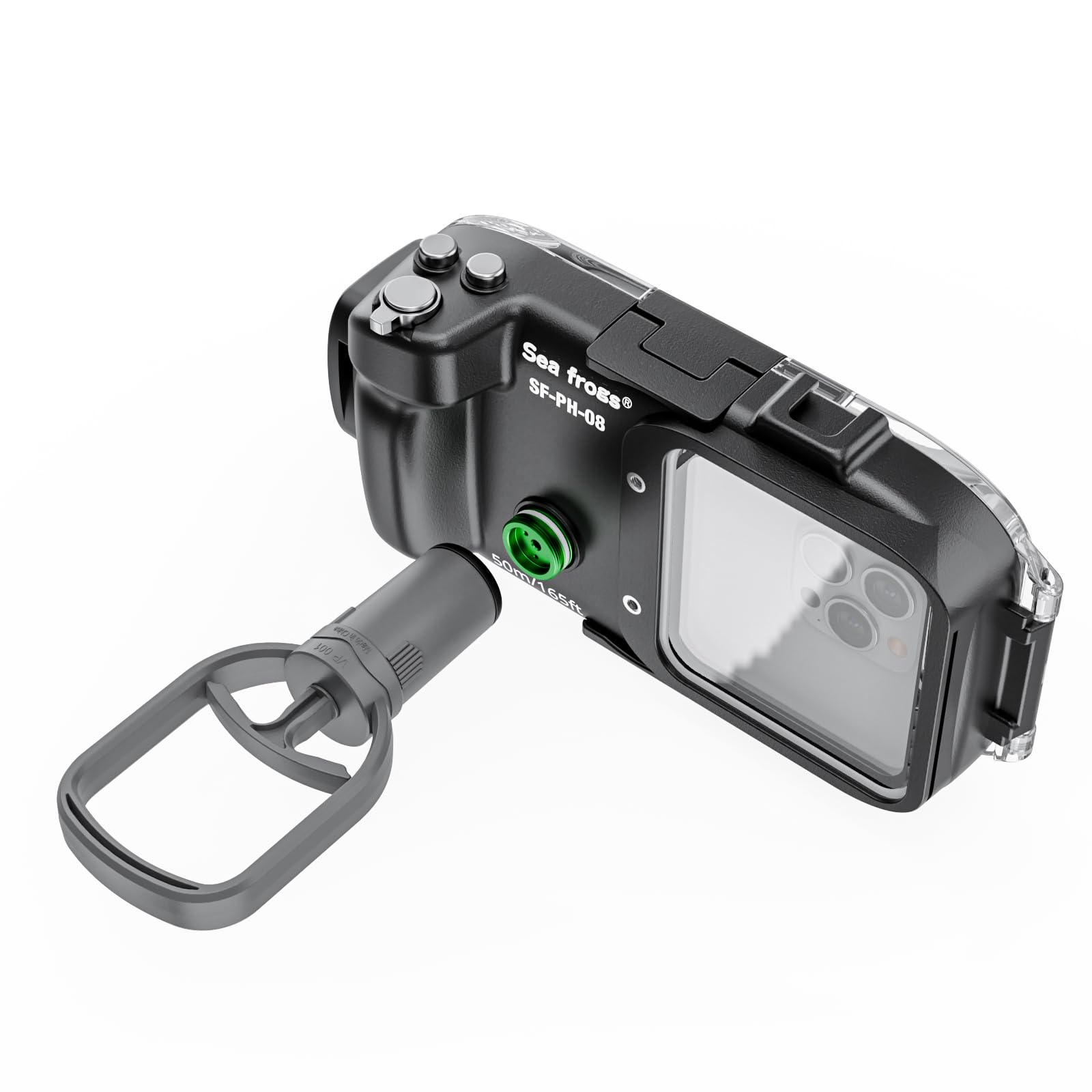 SF-PH-08 - Custodia impermeabile per telefono subacquea, universale, 50 m, con filtro rosso e controllo zoom Bluetooth, per la maggior parte degli smartphone, immersioni subacquee